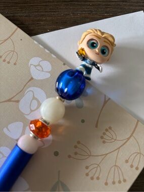 Marvel Doorables: Fantastic Four: Johnny Storm handmade beaded pen